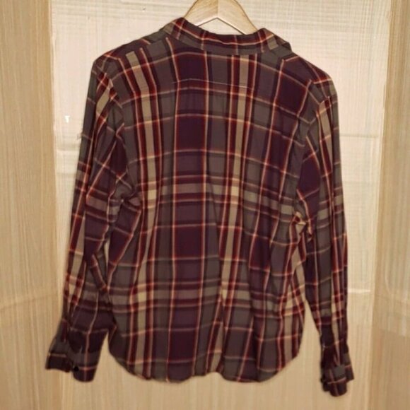 Lauren Ralph Lauren Womens Purple Plaid Cotton Long Sleeve Button Down Shirt LP - Picture 2 of 5